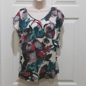 Allen B. Women's Size Small Cold Shoulder Top